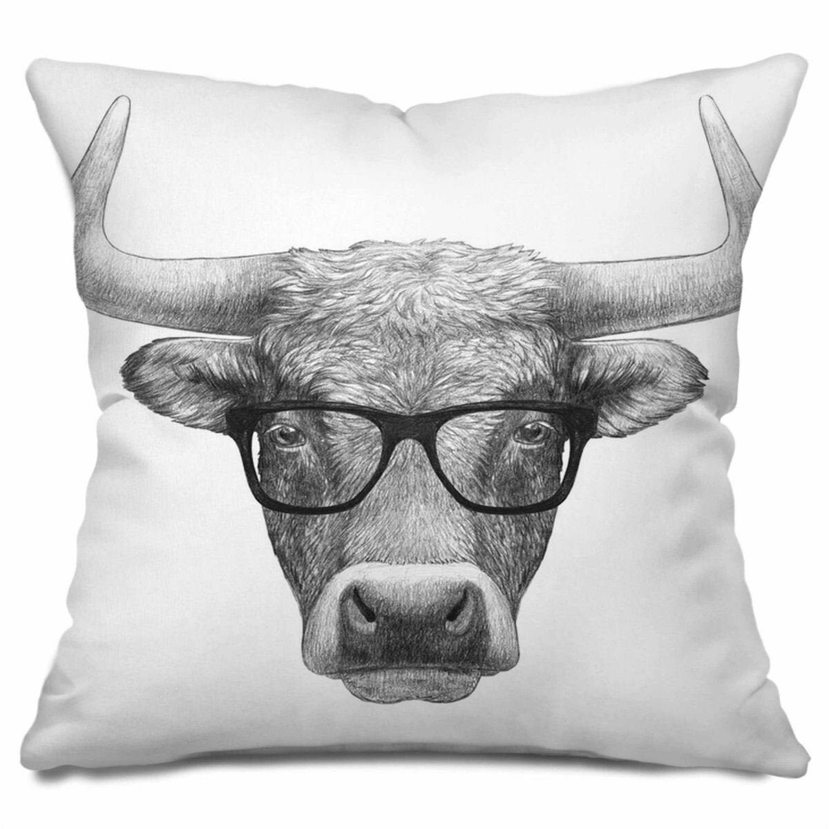 Cow Throw Pillow Cow Pillows Hipster Pillow Animal Accent Etsy