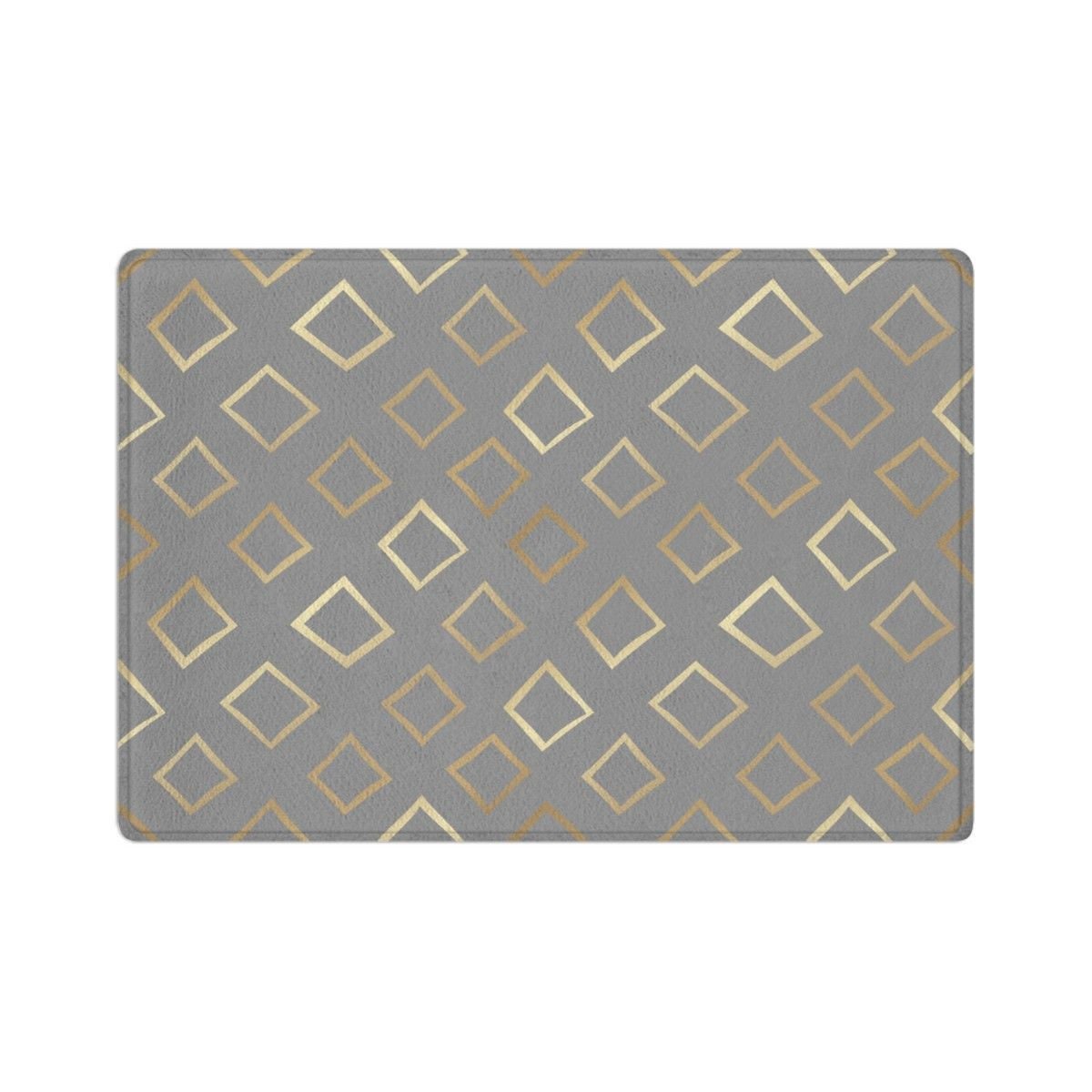 Gray And Gold Bath Mats Abstract Bathroom Rug Gray And Gold Etsy