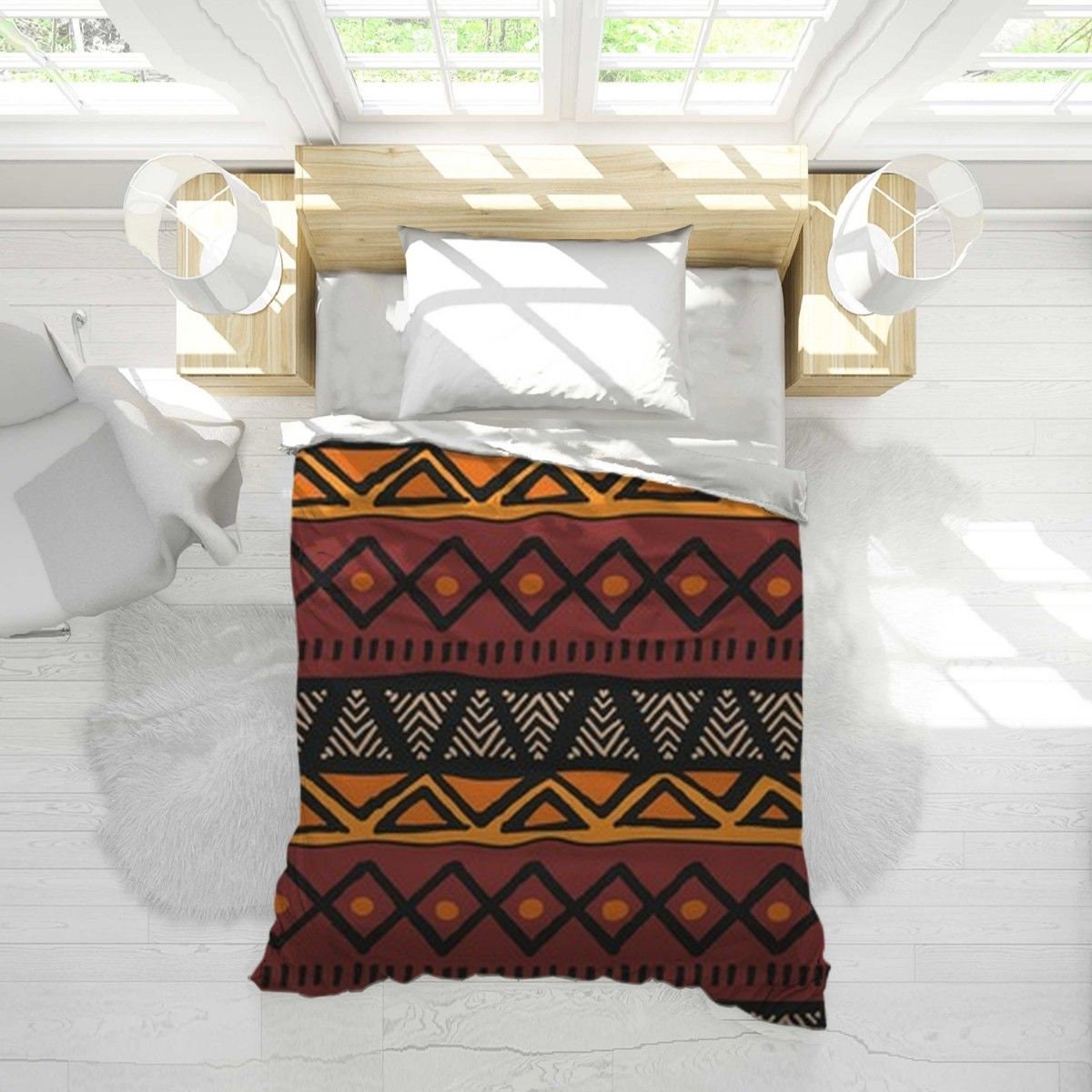 African Duvet African Bedding Tribal Ethnic Duvet Cover Etsy