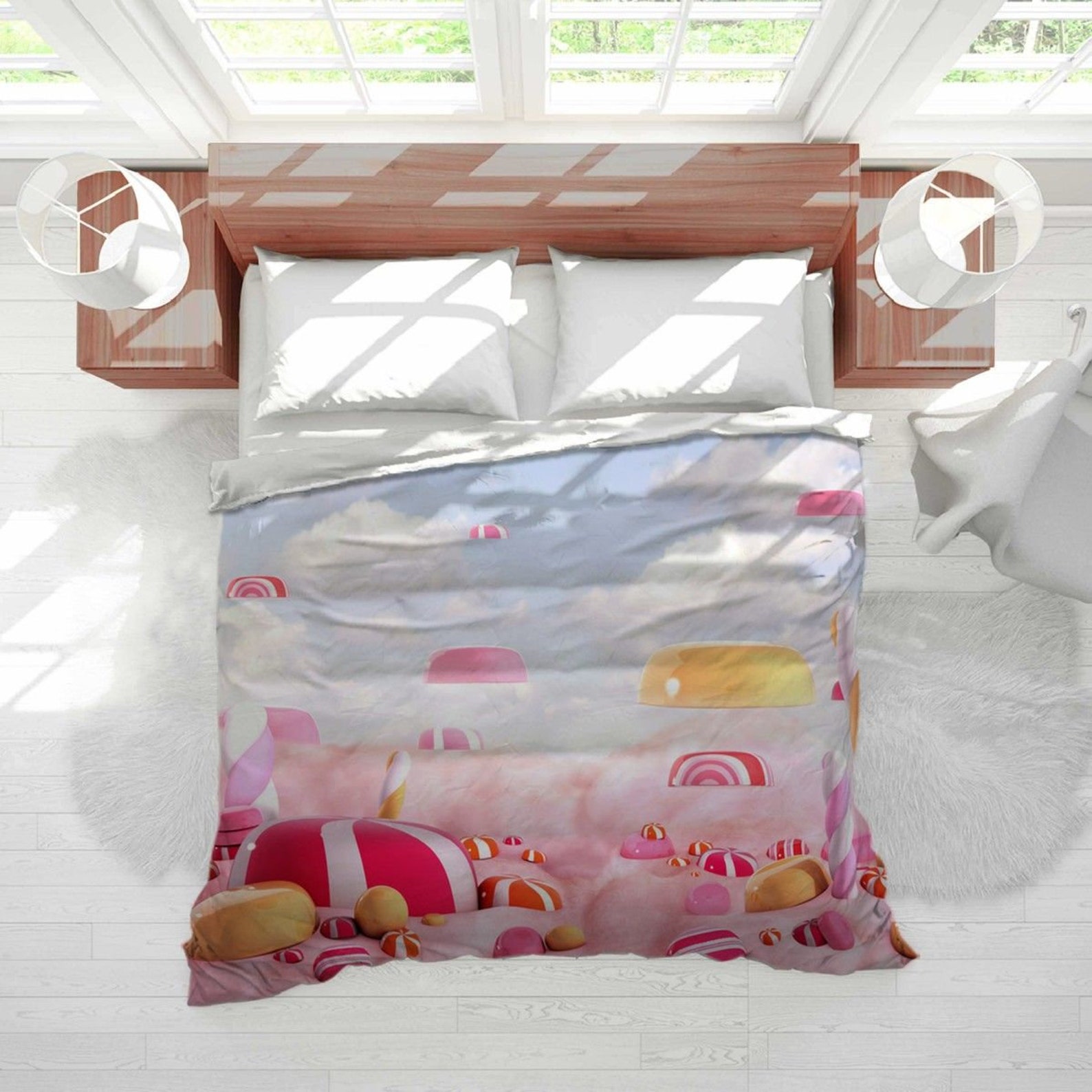 Candy Comforter Candy Bedding Candy Land Comforter Pink Etsy