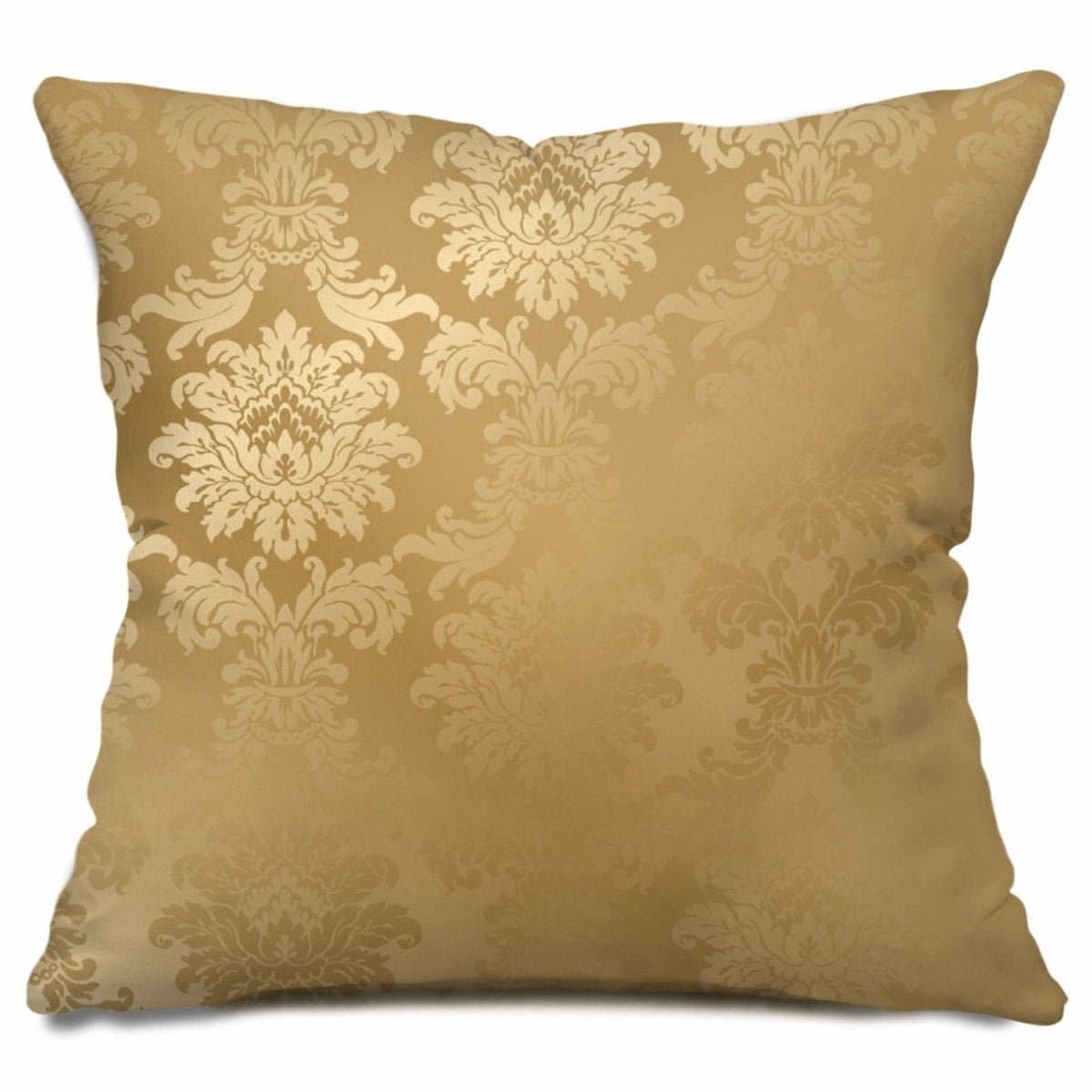 Gold pillow gold accent pillow gold damask throw pillows Etsy