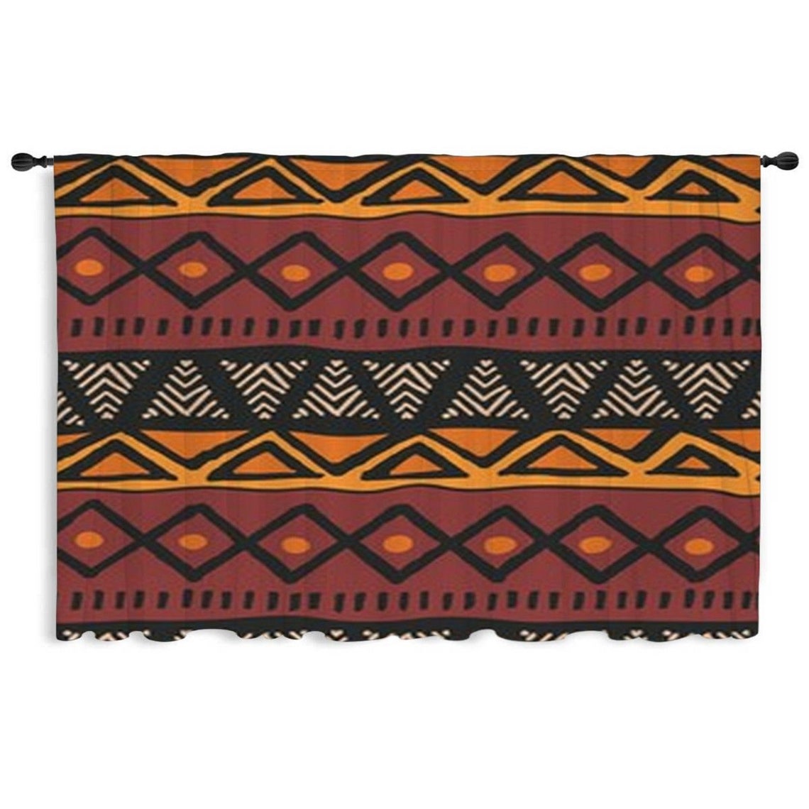 African Curtains African Curtains And Drapes Brown Curtains Etsy