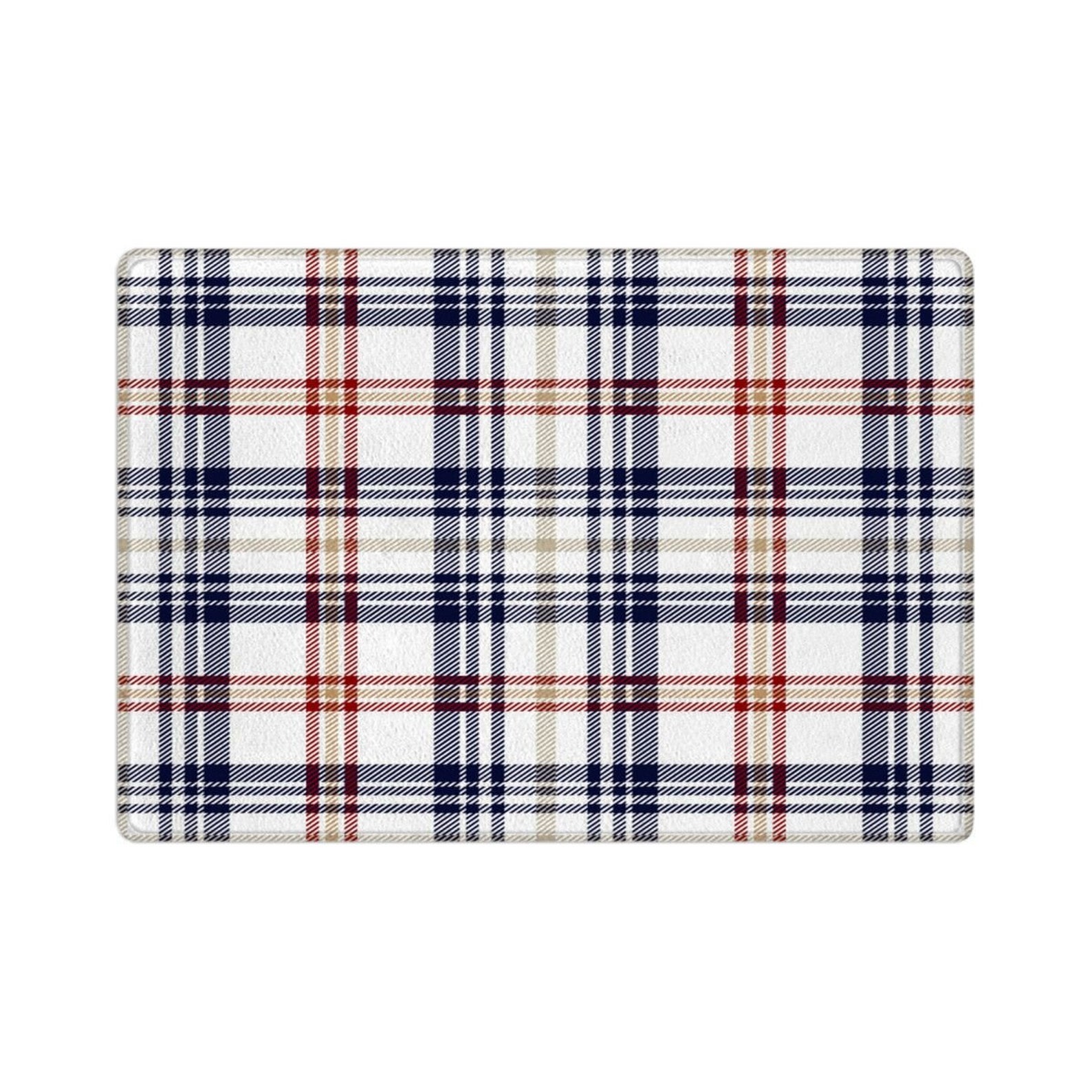 Weiße und marinefarbene Badematte karierte Badematte weiße | Etsy