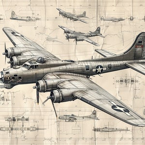 Vintage Airplane Sketch Pillow Cover: Aviation Home Decor image 10