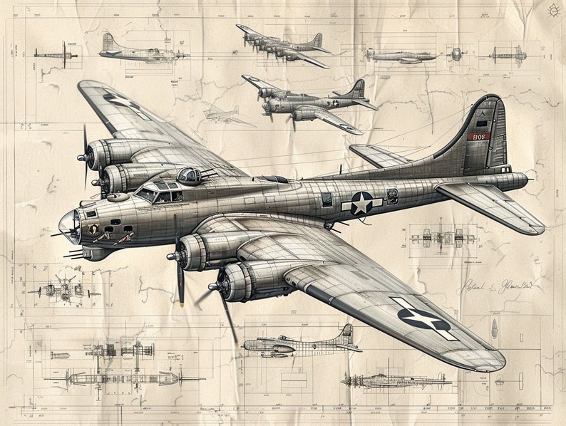 Vintage Airplane Sketch Pillow Cover: Aviation Home Decor image 10