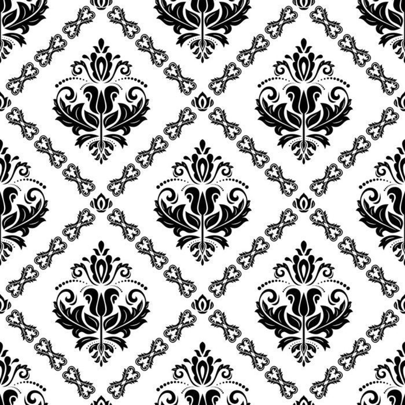 Black and White Damask Rugs Damask Pattern Rugs Damask Area Etsy