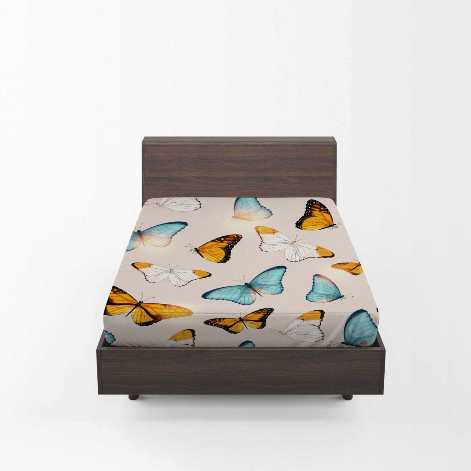 Butterfly Bed Sheets Butterflies Fitted Sheet Butterfly Etsy