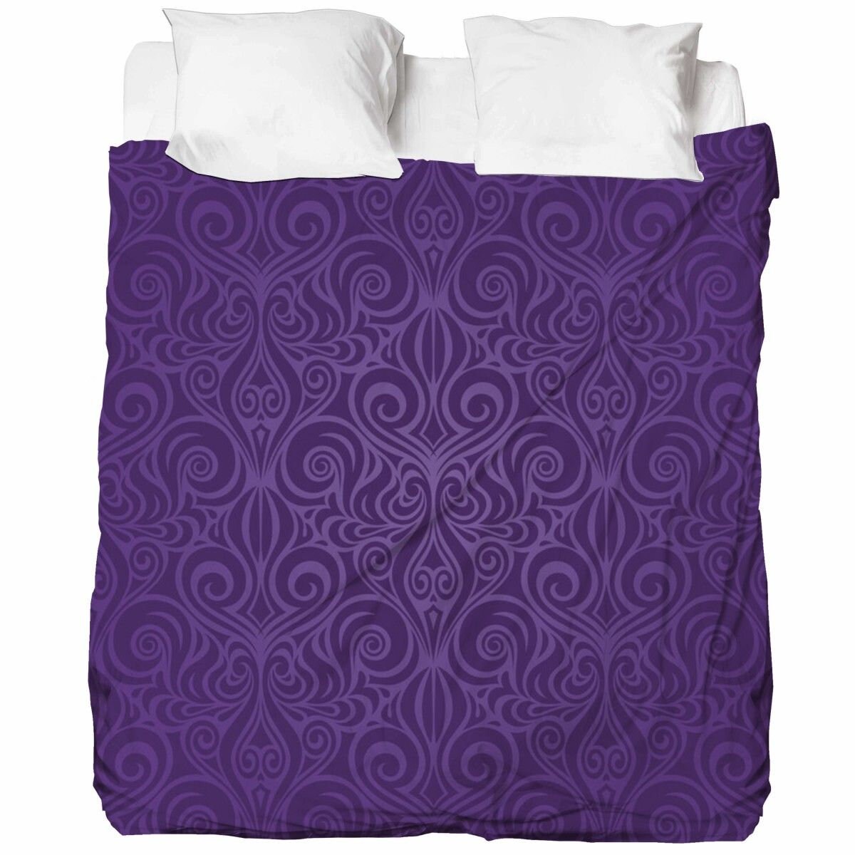 Purple Bed Sheets Vintage Flat Sheet Damask Bedding Damask | Etsy