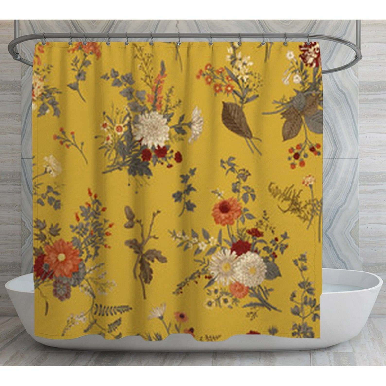 Yellow Shower Curtains Toile Shower Curtains Yellow Toile Etsy