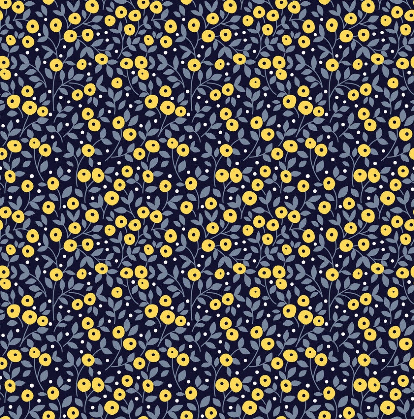 Blue And Yellow Rugs Floral Area Rug Blue And Yellow Ditsy Etsy