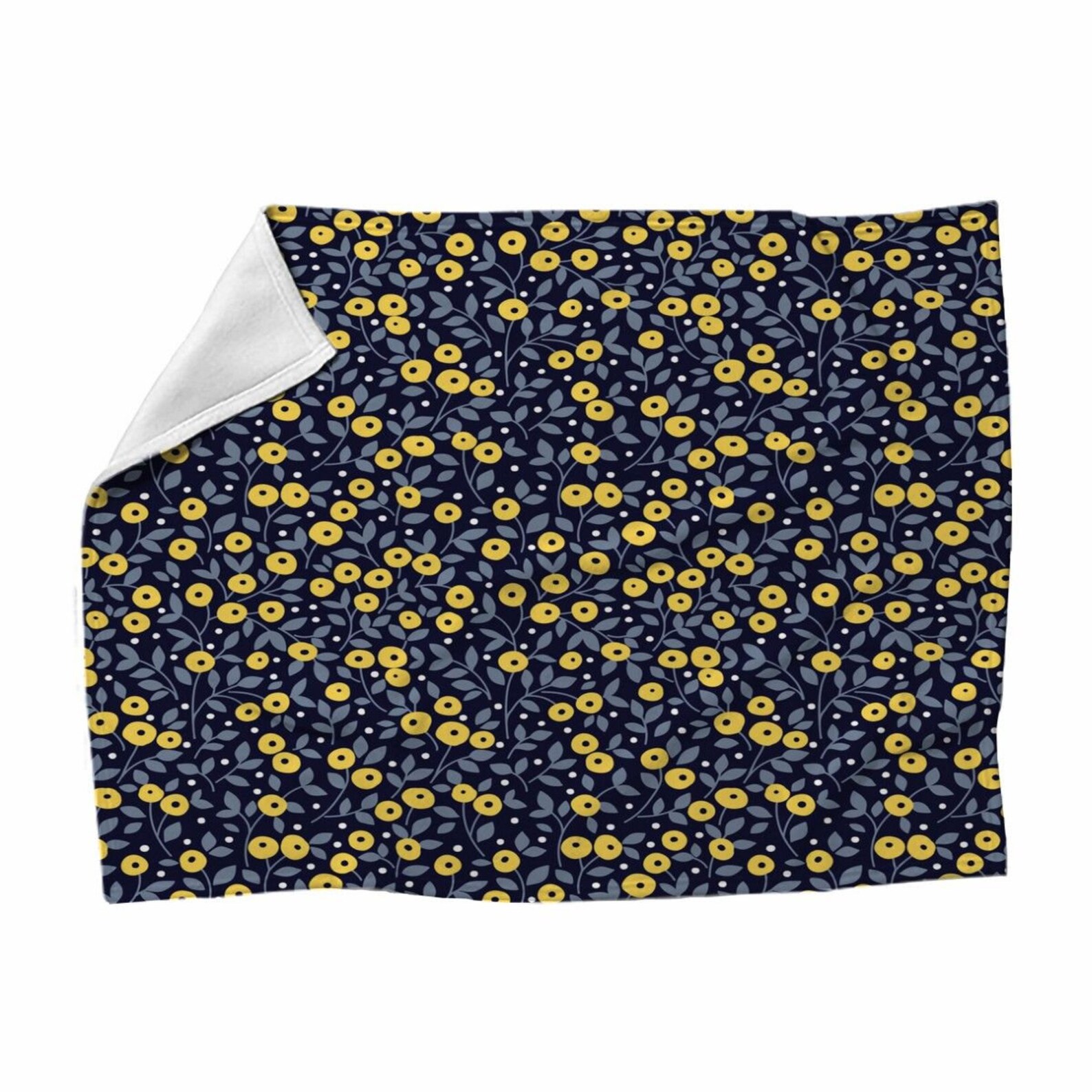 Blue And Yellow Blankets Floral Throw Blanket Blue And Etsy