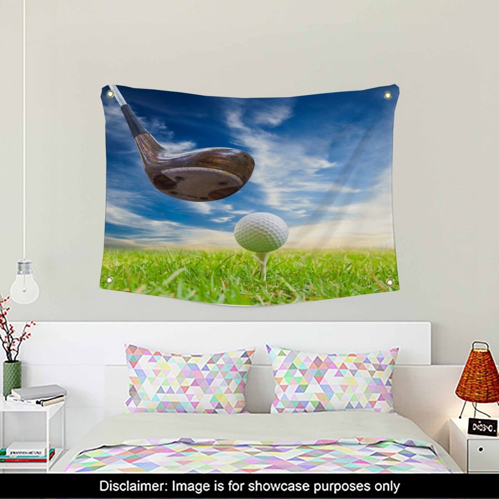 Golf Tapestry Golf Wall Art Golf Wall Decor Blue And Green Etsy