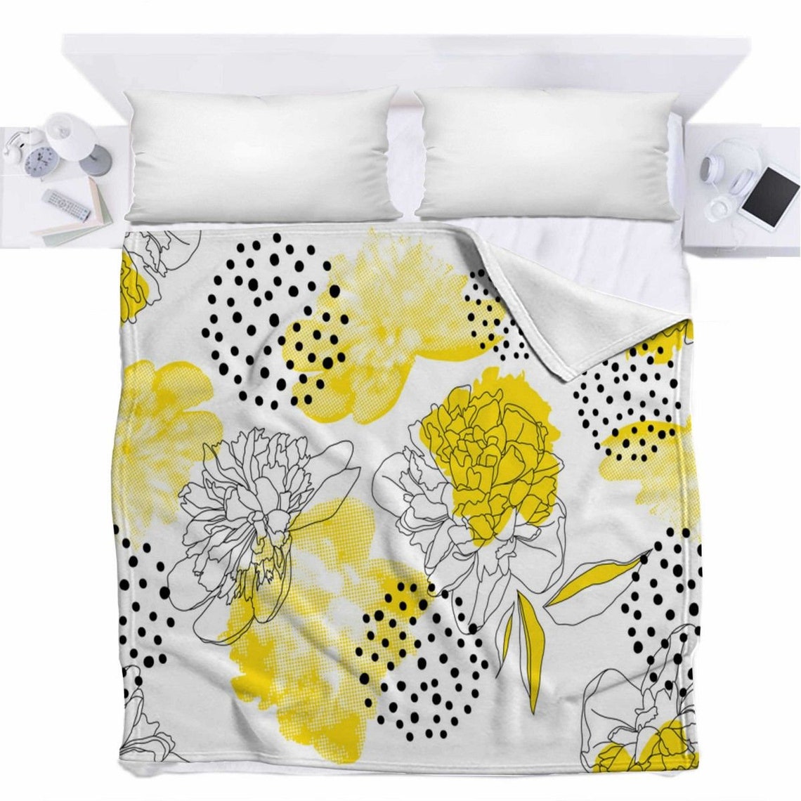 Daisy Bedding Daisy Bedspread Daisy Blanket Yellow Floral Etsy