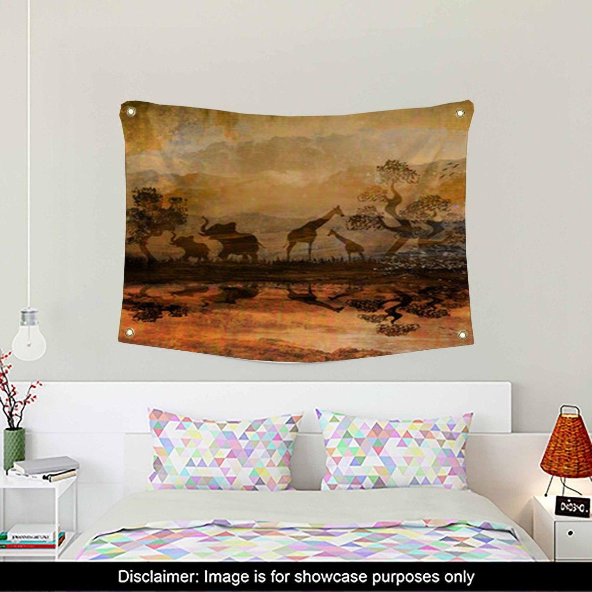 Safari Tapestry Animal Wall Hanging Safari Wall Art Jungle Etsy