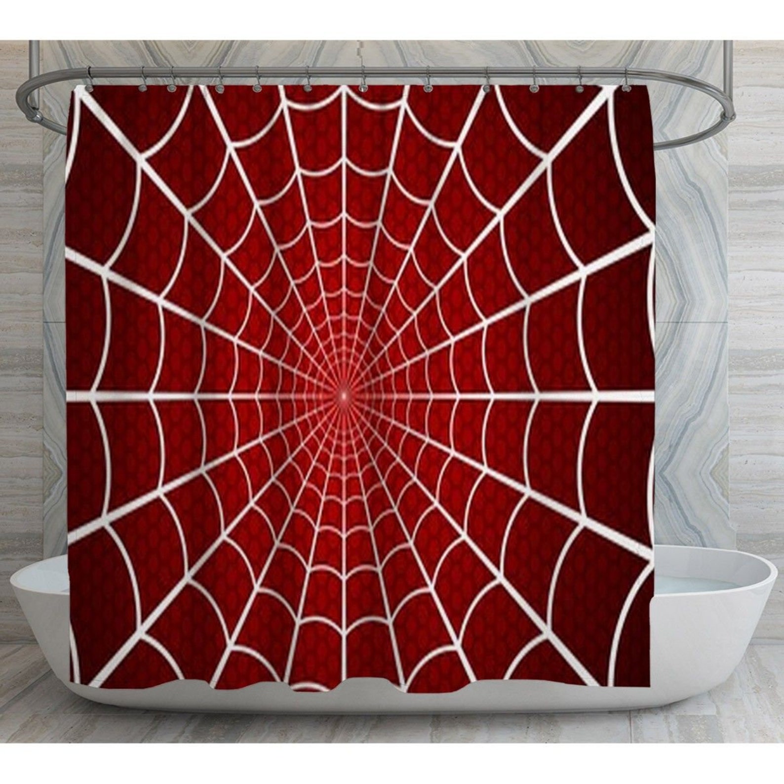 Spider  Shower Curtains Spider Bath Decor Spider Cobweb Etsy