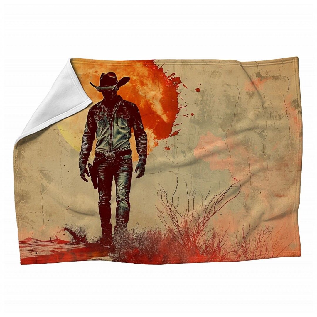 Western Cowboy Sherpa Blanket main image 0
