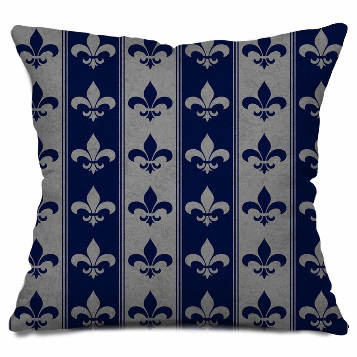 Graues und blaues Kissen gestreiftes Kissen graues und | Etsy