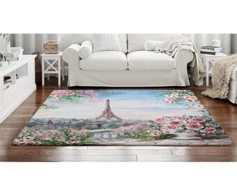 WOZO Retro Paris Flower Butterfly Eiffel Tower Area Rug Rugs Non-Slip Floor Mat Doormats Living Dining Room Bedroom Dorm 60 x 39 inches inches Home Decor WOZO Retro Paris Flower Butterfly Eiffel Tower Area Rug Rugs Non-Slip Floor Mat Doormats Living Dining Room Bedroom Dorm 60 x 39 inches inches Home Decor