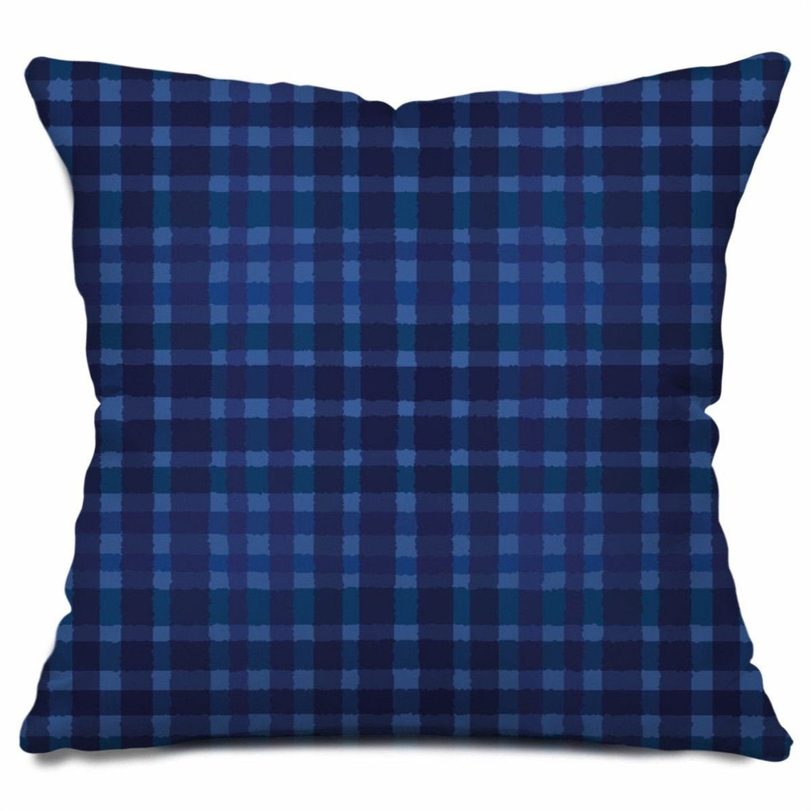 Blue pillow checked pillows blue checkered throw pillows Etsy