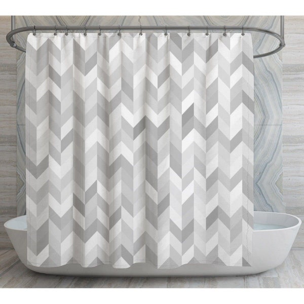 Grey Shower Curtain Etsy