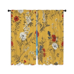 Yellow Window Curtains Yellow Toile Pattern Drapes Toile Curtain Panel Yellow Drapes Yellow Curtain Panels Toile De Jouy Curtains