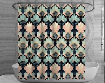 Art Nouveau Shower Curtain: Baroque Floral Bath Decor