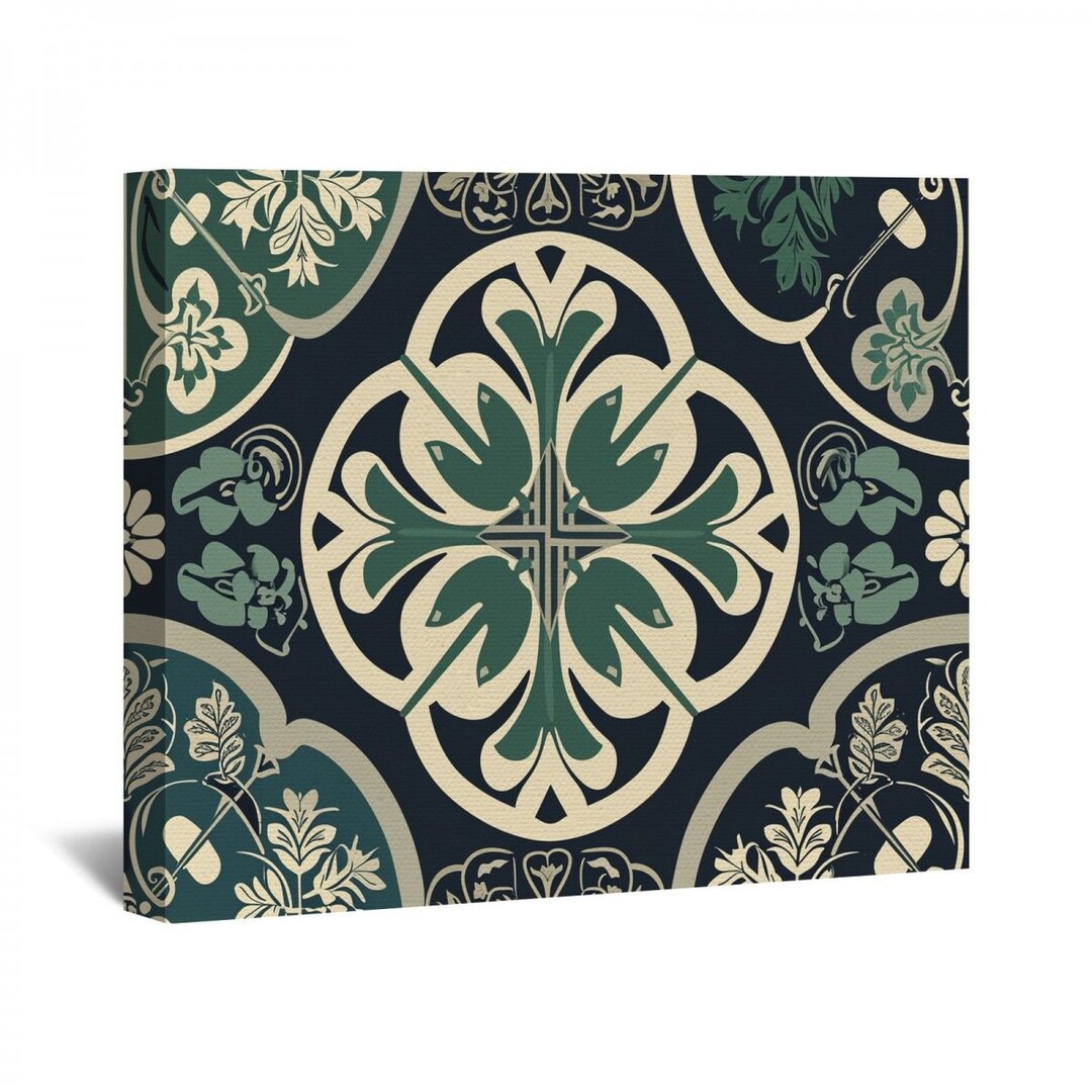 Celtic Knots Wall Art, Irish Heritage Wall Decor, Traditional Tapestry, Symmetry Canvas Wrap