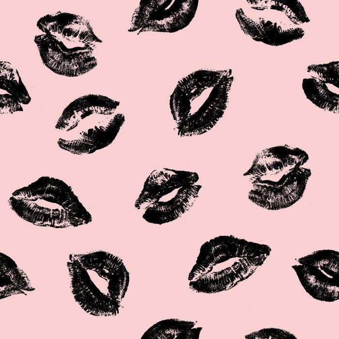 Pink And Black Rugs Black And Pink Area Rugs Black Lips Etsy