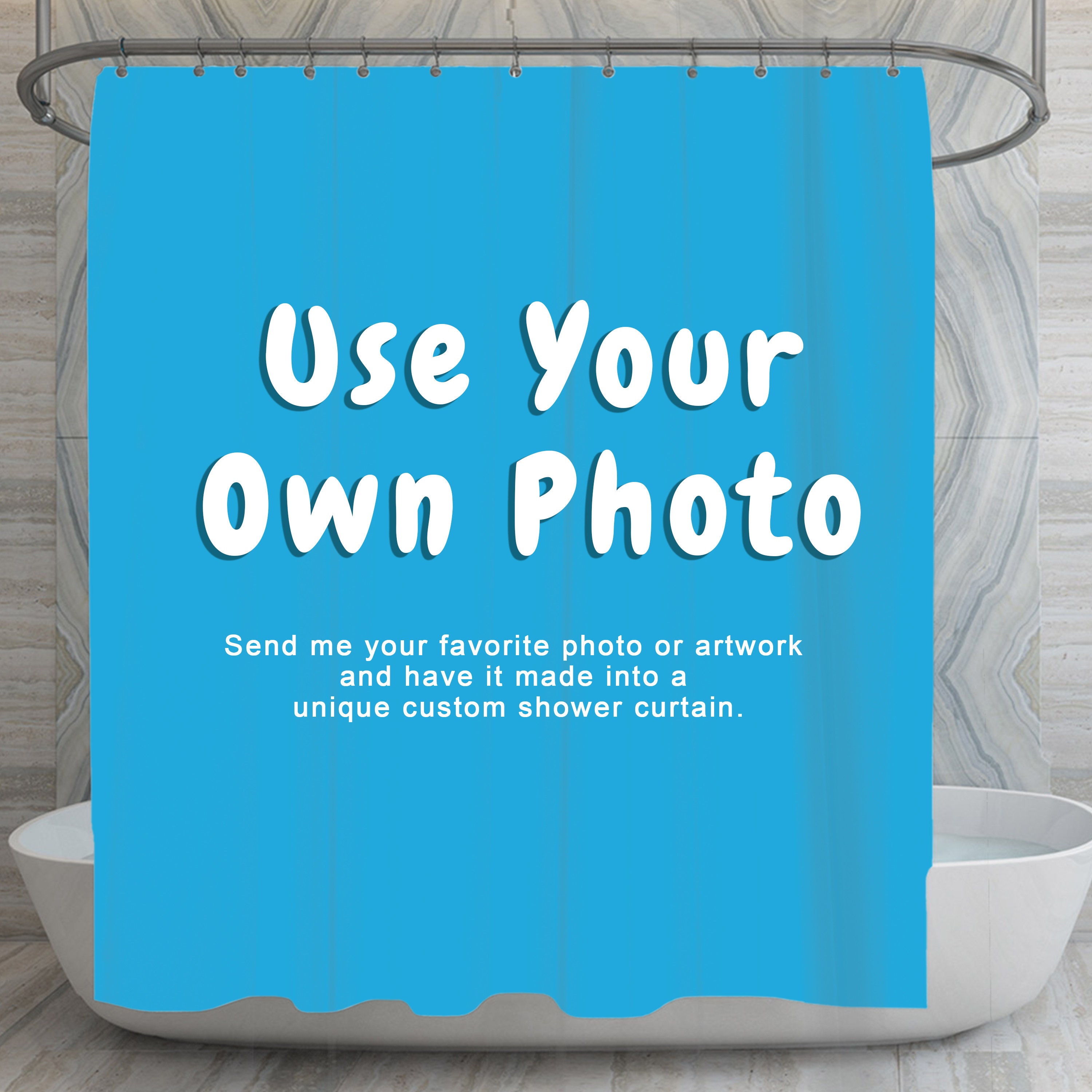 Mermaid Shower Curtain Mermaid Bathroom Decor Blue Shower Etsy