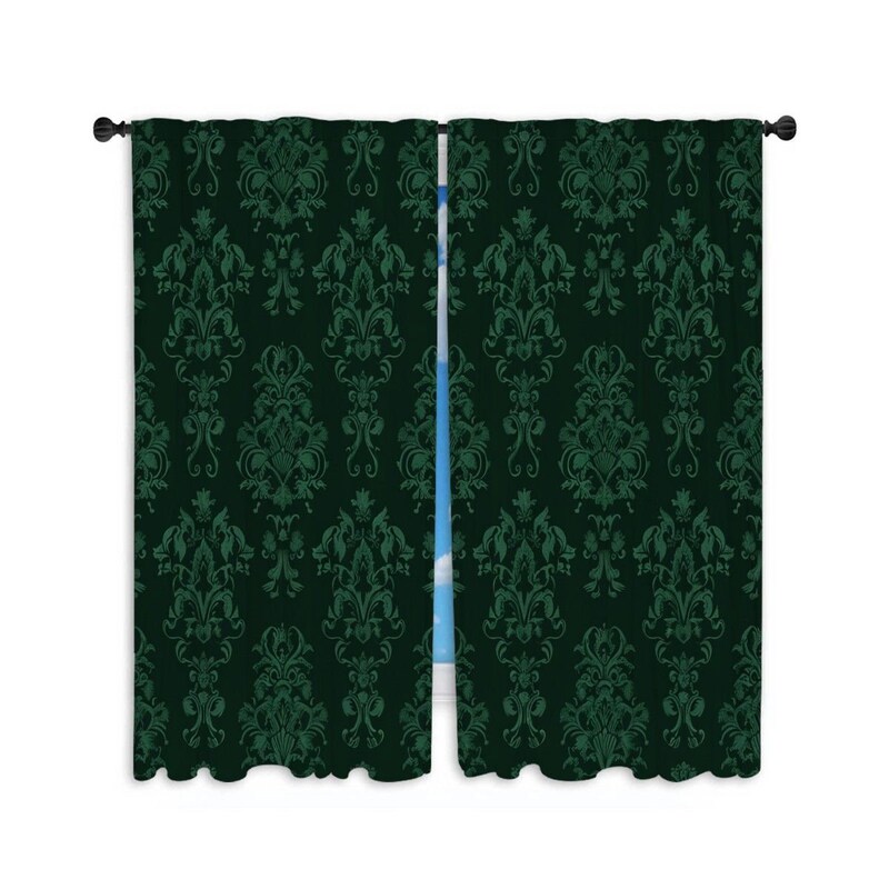 Damask Print Taffeta Polyester Curtain Panel / Window Decor / Window Treatments / Backdrop Damask Print Taffeta Polyester Curtain Panel / Window Decor / Window Treatments / Backdrop
