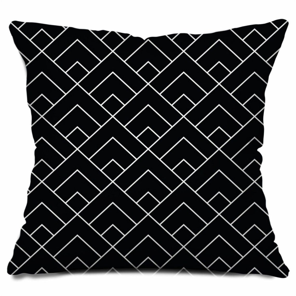 Black pillows black decorative pillows black diamond print Etsy