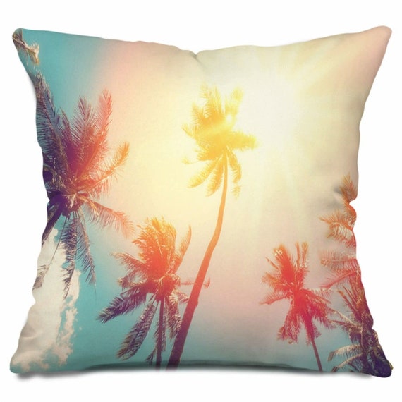 Palm Tree Throw Pillow Palm Tree Pillow Tropical Throw Etsy