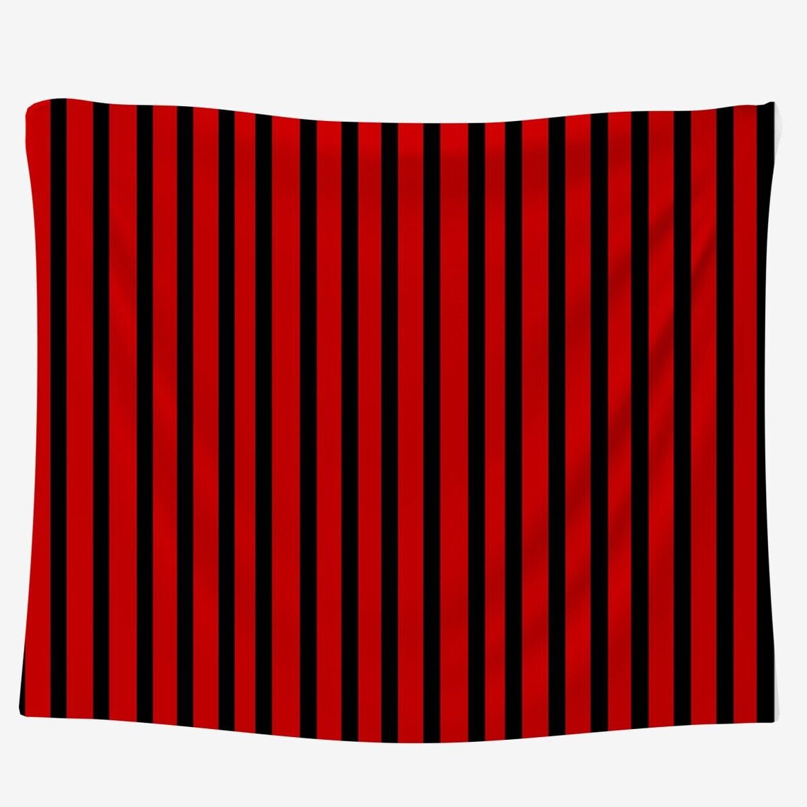 Red and Black Stripes Fabric Vertical Stripes Fabric By The Etsy
