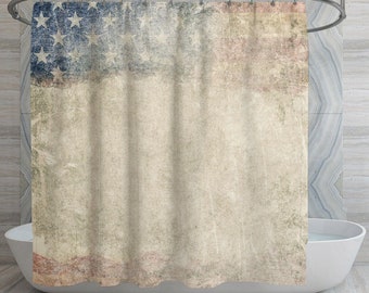Fireworks in Front of America Flag Shower Curtain Set Patriotic Bathroom 72X72" Fireworks in Front of America Flag Shower Curtain Set Patriotic Bathroom 72X72"