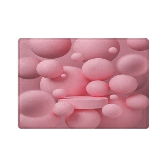 Pink Balls Bath Mat Blush Pink Bathroom Decor Contemporary Etsy