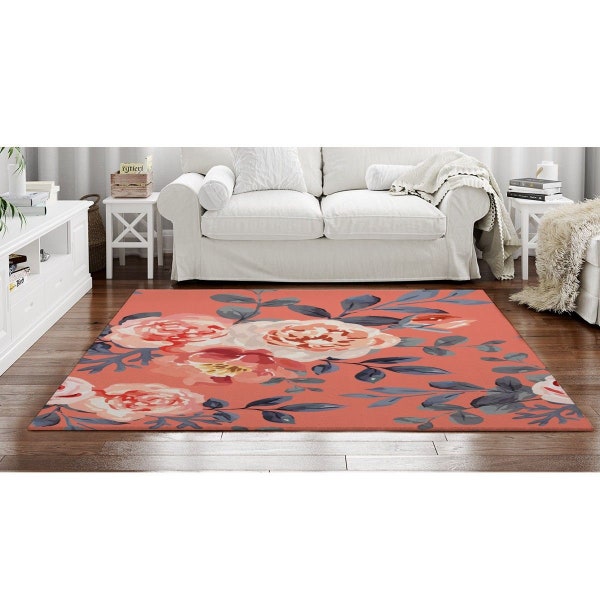 Coral Rugs Etsy
