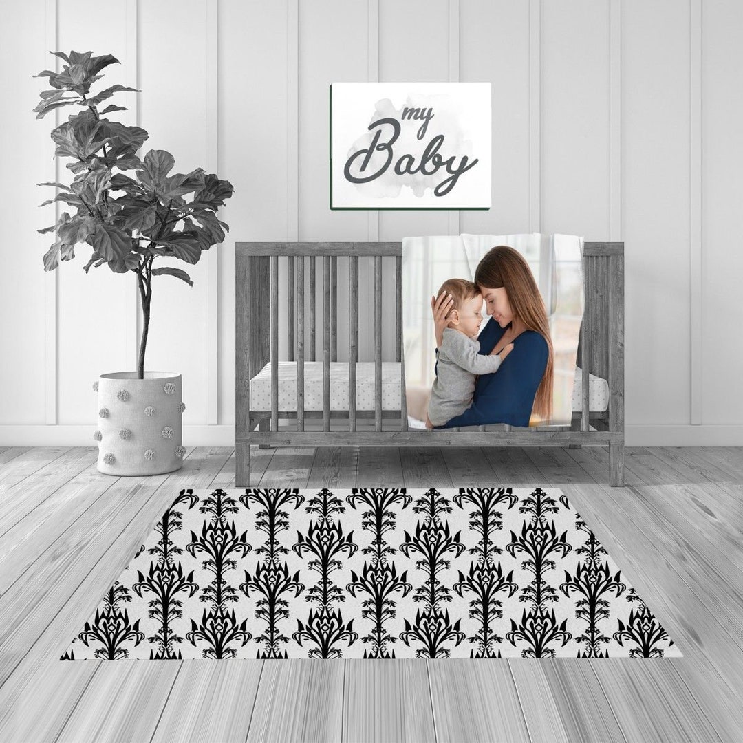 Gothic Nursery Decor Black Medieval Nursery Rug European - Etsy