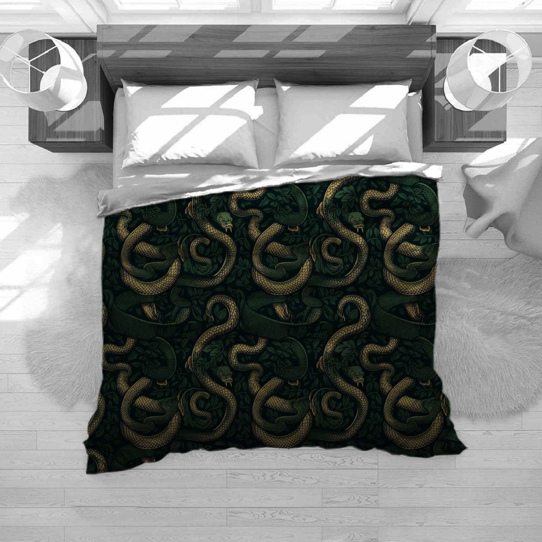 Snake Bedding Serpent Bedding Set Vintage Comforter Gothic Etsy