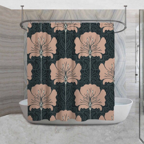 Retro Style Shower Curtain Etsy