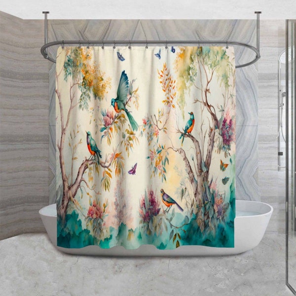 Bird Bathroom Etsy