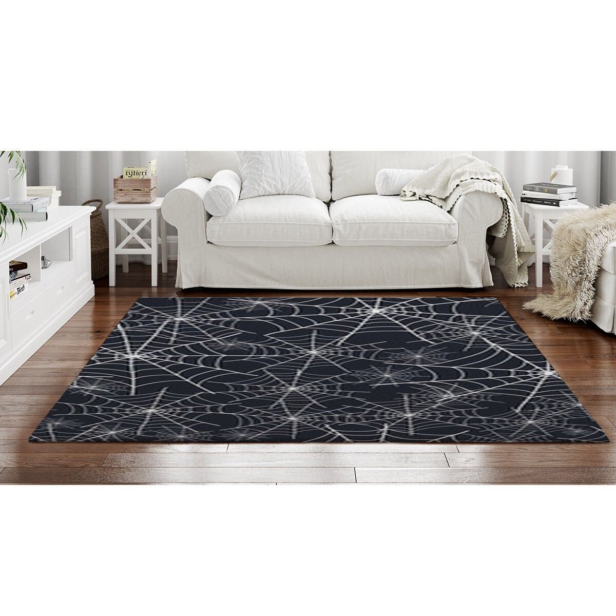 Spider Rugs for Entryway Bedroom Living Room, Halloween Scary 2x3 Rug,  Washable Non-Slip Soft Low Pile Area Rug, Dorm Dining Room Nursery Carpet