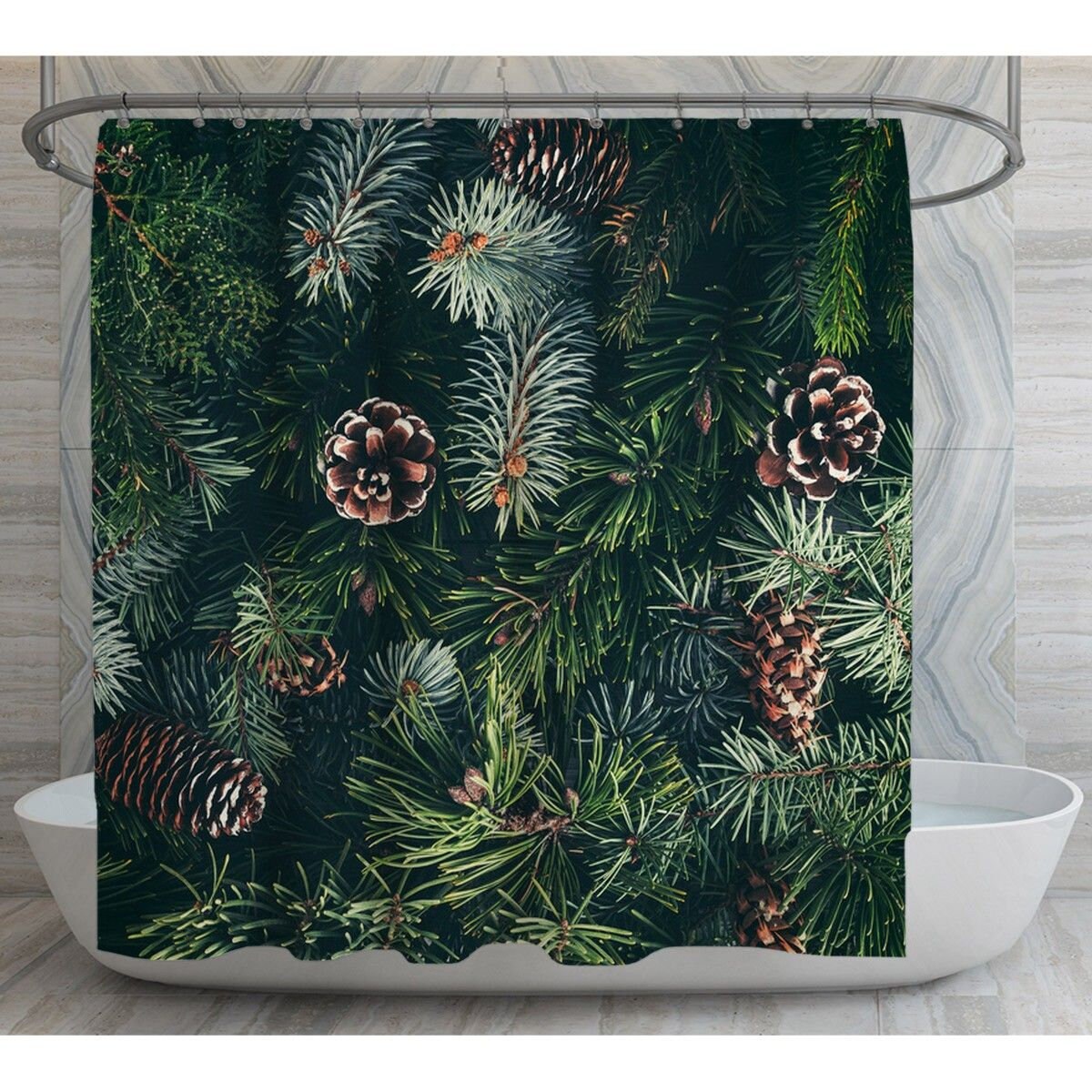 pinecone shower curtains