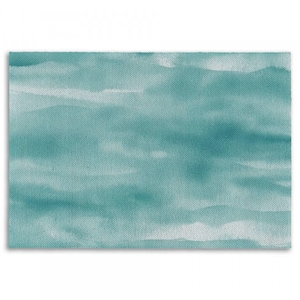 Teal Abstract Area Rug: Coastal Farmhouse Gradient Design