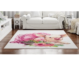 ALAZA Cartoon Pig Piggy Daisy Flower Collection Area Mat Rug Rugs for Living Room Bedroom Kitchen 2' x 6' ALAZA Cartoon Pig Piggy Daisy Flower Collection Area Mat Rug Rugs for Living Room Bedroom Kitchen 2' x 6'