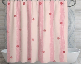 Pink Shower Curtain | Etsy