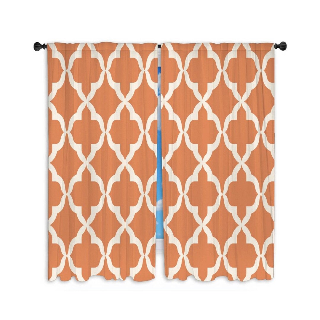 Arabian Window Curtain Geometric Curtains Bohemian Curtain Etsy