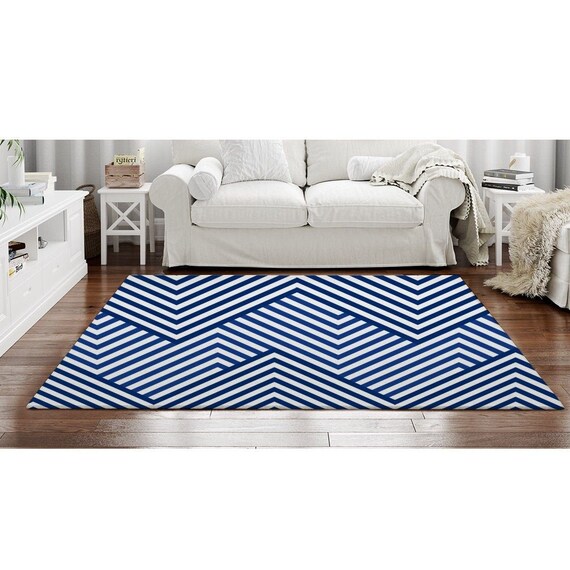 Blue and white rugs blue and white area rugs blue and white Etsy