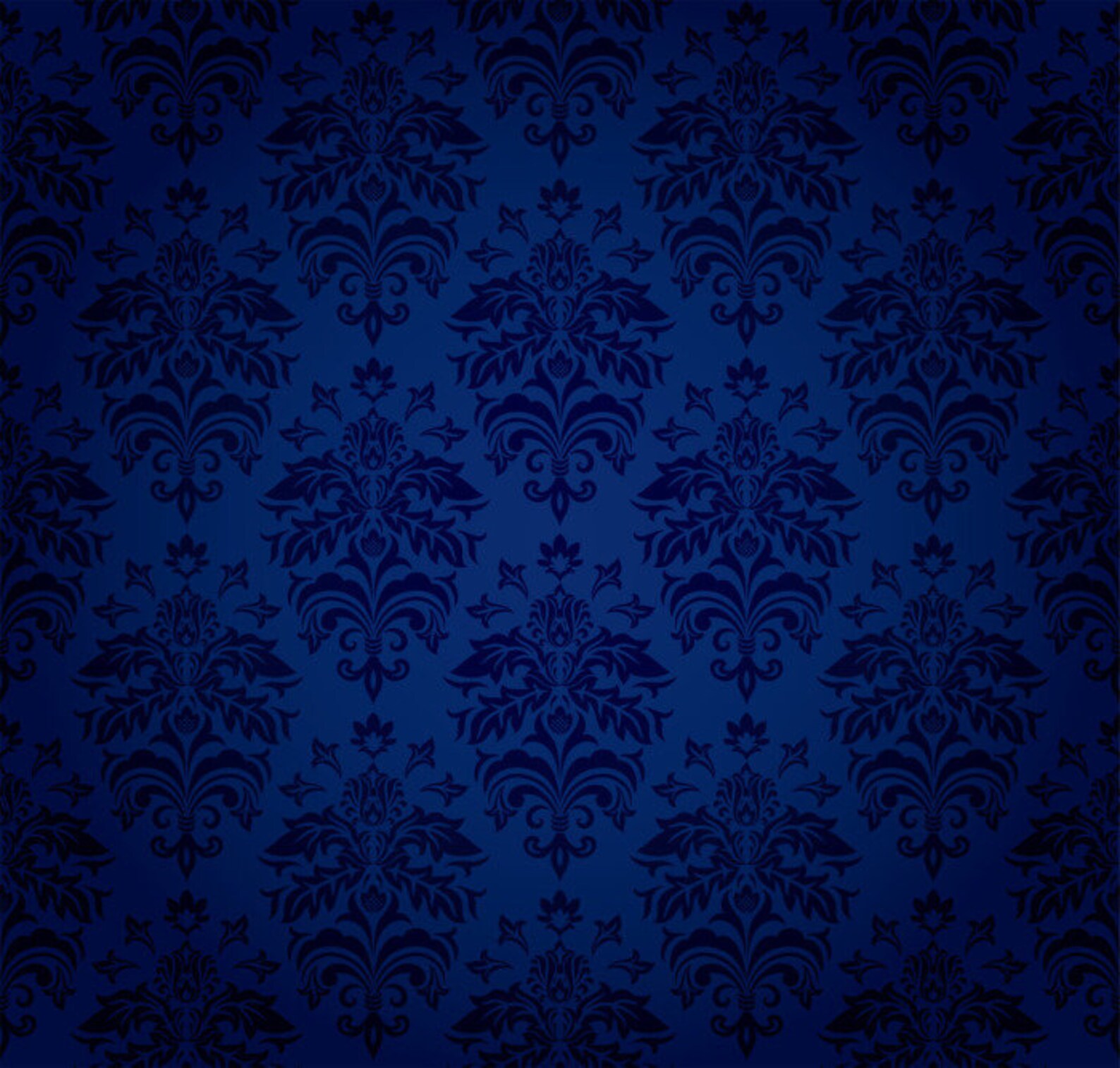 Blue Fabric Blue Damask Fabric Damask Pattern Fabric by the Etsy