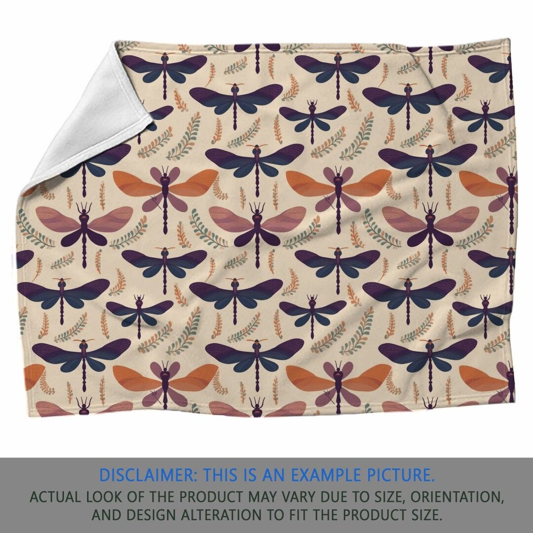 Dragonfly Blanket Insect Blankets Bohemian Sherpa Blanket Etsy