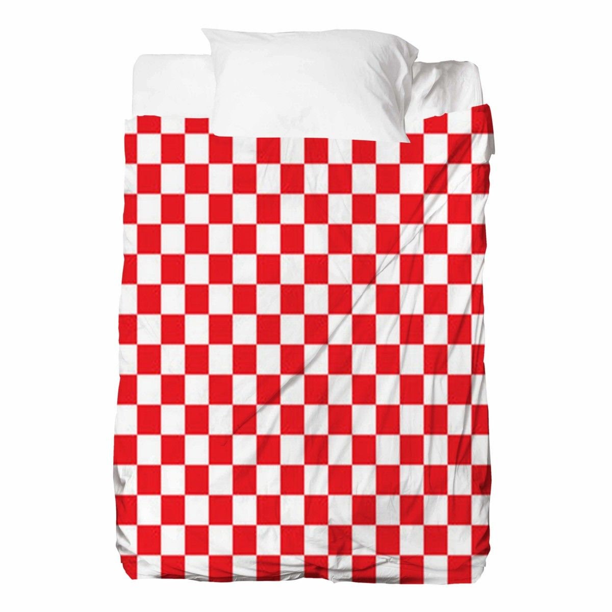 Checkered Bed Sheets Checkered Flat Sheet Retro Bedding Etsy